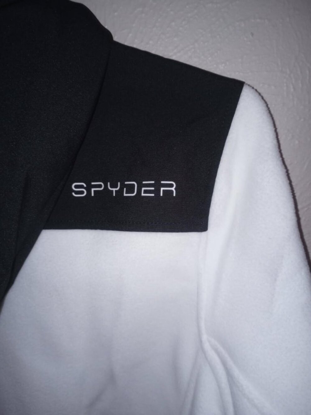 Spyder Women's Size XL Black/White Polar Fleece Hooded Full Zip Jacket NWT - Picture 7 of 7